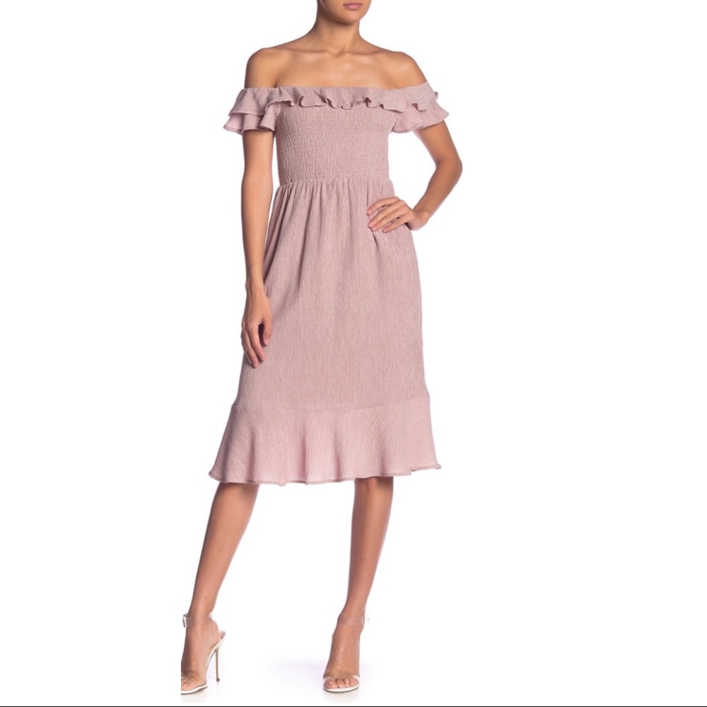 Endless Rose Off shoulder Dusty Rose Dress
